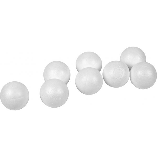 Boules en polystyrne - blanc - 4 cm - 100 pcs