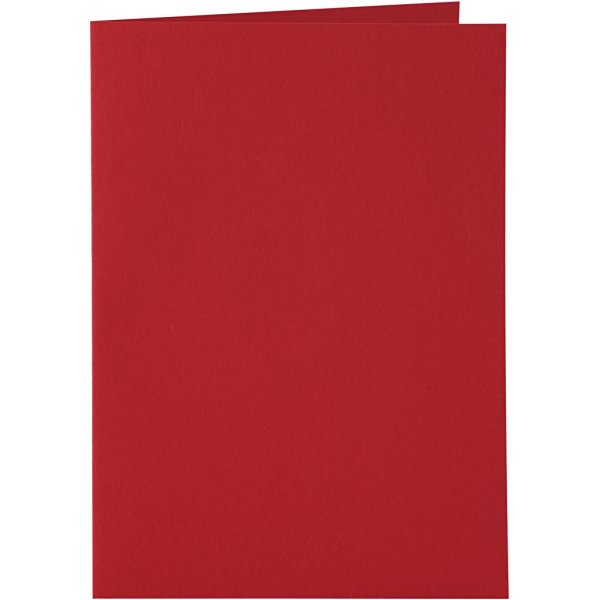 Cartes et enveloppes - rouge - 11,5 x 16,5 cm - 6 sets