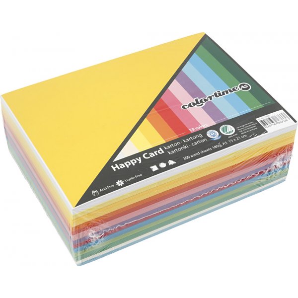 Carton Printemps - couleurs mlanges - A5 - 300 feuilles