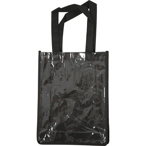 Sac avec faade en plastique - noir