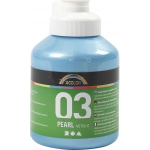 Peinture scolaire Acrylique - Métallisé - bleu clair - métallisé - 500 ml Peinture scolaire Acrylique - Métallisé - bleu clair - métallisé - 500 ml