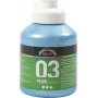 Peinture scolaire Acrylique - Mtallis - bleu clair - mtallis - 500 ml