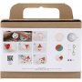 Mini Kit DIY Boules de Nol pour Sapin - Elfes Rouges et Verts