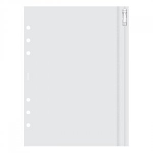 Pochette en plastique pour Filofax A5 avec fermeture éclair Pochette en plastique pour Filofax A5 avec fermeture éclair