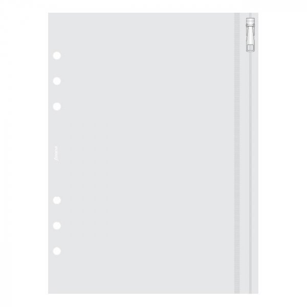 Pochette en plastique pour Filofax A5 avec fermeture clair