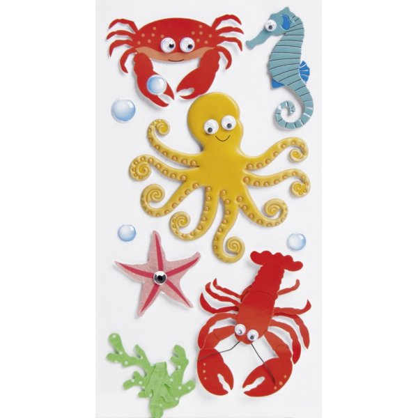 Mlange d\\\'autocollants - Animaux marins