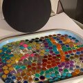 Image client Boules de verre scintillantes 18 - 20 mm - transparentes 100 g / 20 pcs.