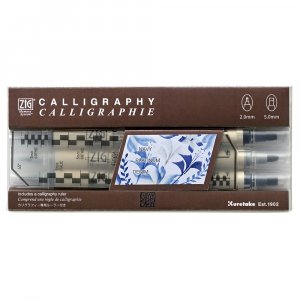 ZIG MS Calligraphy bleu platine - Jeu de 3 ZIG MS Calligraphy bleu platine - Jeu de 3