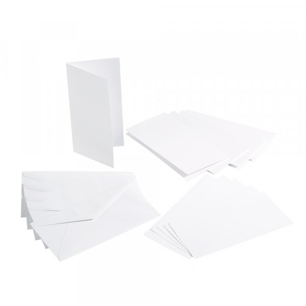 Carte double 220g - 10,5x21 cm - paquet de 5