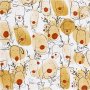 Papier cadeau - beige - rouge - Renne - 100 m