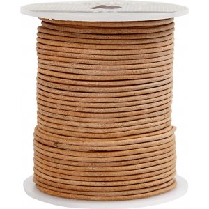 Cordon en cuir - beige - 2 mm - 50 m Cordon en cuir - beige - 2 mm - 50 m