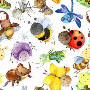 Tricot à motifs 150 cm - Petits insectes vitaux Tricot à motifs 150 cm - Petits insectes vitaux