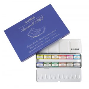 Boîte aquarelle Lukas 1862 métal Boîte aquarelle Lukas 1862 métal