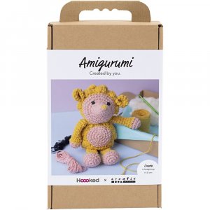 Kit de bricolage amigurumi hérisson rose clair et jaune chaud - 1 paquet. Kit de bricolage amigurumi hérisson rose clair et jaune chaud - 1 paquet.