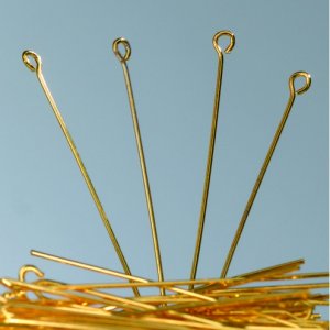 Épingles à chapeau / Épingles à boucle 50 x 3 x 0,75 mm - plaquées or 100 pcs. Épingles à chapeau / Épingles à boucle 50 x 3 x 0,75 mm - plaquées or 100 pcs.