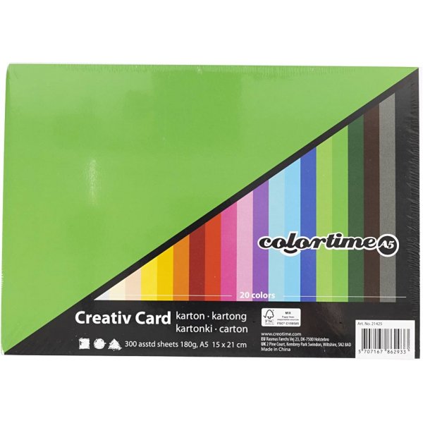 Creativ Carton - couleurs mlanges - A5 - 300 pcs