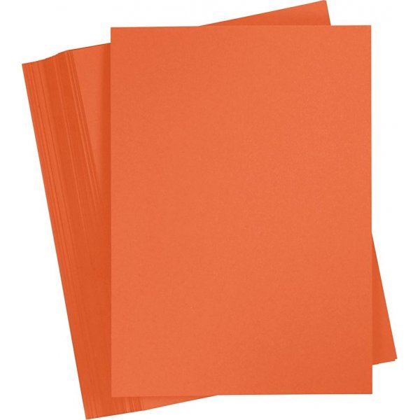 Carton color - orange - A4 - 180 g - 100 feuilles