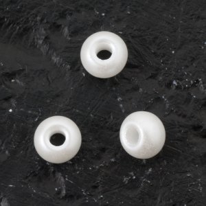 Perles de cire en verre 5,5 mm Blanc - 30 pcs Perles de cire en verre 5,5 mm Blanc - 30 pcs