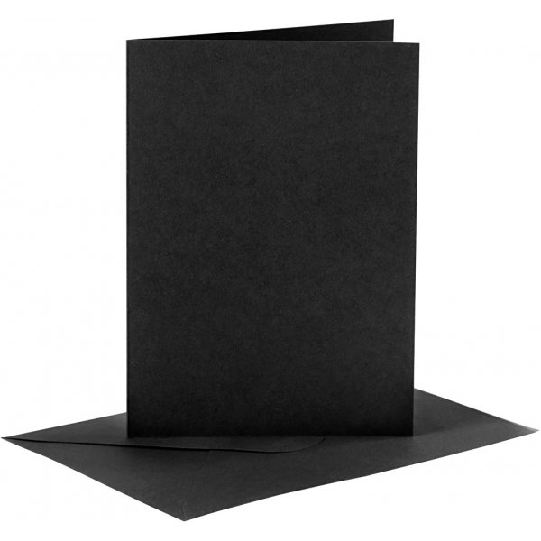 Cartes et enveloppes - noir - 11,5 x 16,5 cm - 4 sets Cartes et enveloppes - noir - 11,5 x 16,5 cm - 4 sets