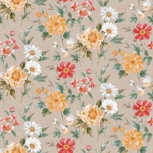 Toile cirée PVC Fleur - Rouge Toile cirée PVC Fleur - Rouge