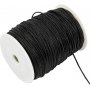Cordon coton - noir - 100 m - 2 mm