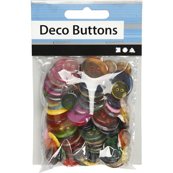 Mlange de boutons - 2 trous - couleurs mlanges - 100 pcs