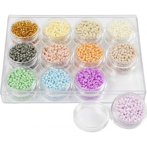 Perles de rocaille - couleurs pastel - 12 x 17 g Perles de rocaille - couleurs pastel - 12 x 17 g