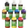 Peinture scolaire Acrylique - Métallisé - couleurs mélangées - métallisé - 10 x 120 ml