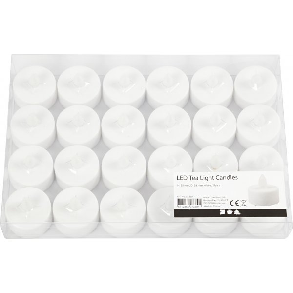 Lampe chauffante LED - blanche - 24 pcs