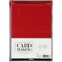 Cartes et enveloppes - vert et rouge - 11,5 x 16,5 cm - 50 sets