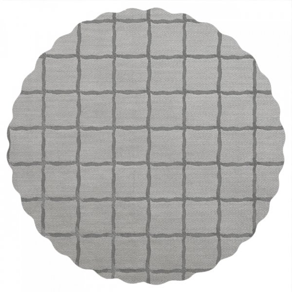 Bâche PVC Ronde Gaufrée Carrée - Gris