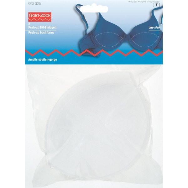 Formes de soutien-gorge push-up, taille unique, blanc, matire 100% PA 2 pcs