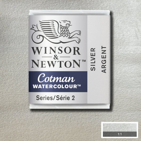 Peinture aquarelle - Cotman - 1/2 tasse - Argent