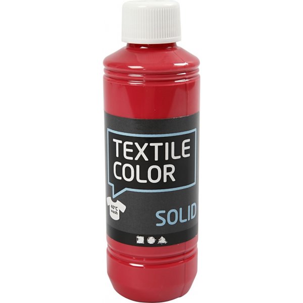 Peinture textile textile solide - rouge - couvrante - 250 ml Peinture textile textile solide - rouge - couvrante - 250 ml