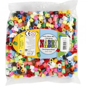 NABBI Perles tube Jumbo 1000 pcs - Couleurs complémentaires NABBI Perles tube Jumbo 1000 pcs - Couleurs complémentaires