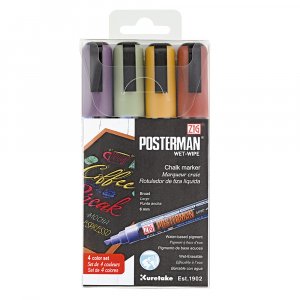 Feutre ZIG Posterman effa�able � l'eau 6 mm 4 couleurs