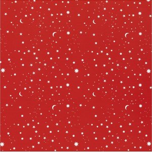 Papier cadeau - rouge foncé - Etoiles et lunes - 5 m Papier cadeau - rouge foncé - Etoiles et lunes - 5 m
