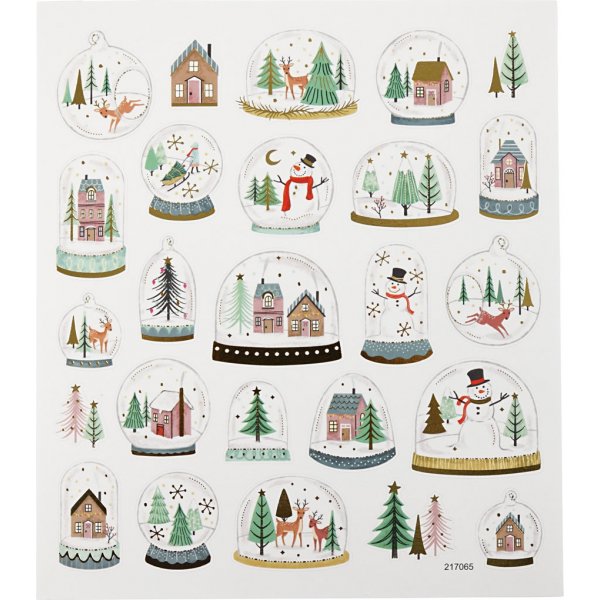 Autocollants - boules  neige