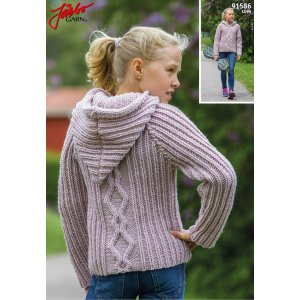 Patron tricot - Sweat à capuche avec galon et élastique pour enfant Patron tricot - Sweat à capuche avec galon et élastique pour enfant