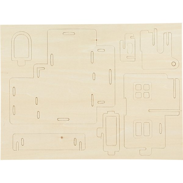 Figurine de chantier 3D - Maison avec balcon