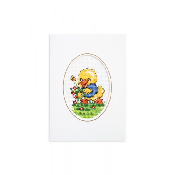 Kit de broderie Carte - Les poules qui jouent, pack de 3