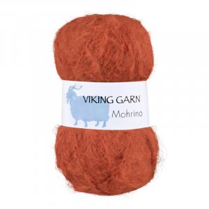 Fil Viking Mohrino 50g - Orange brûlé (555) Fil Viking Mohrino 50g - Orange brûlé (555)