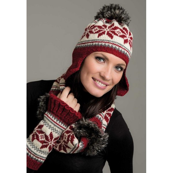 Patron tricot - Bonnet, charpe et chauffe-pouls (1213-6)