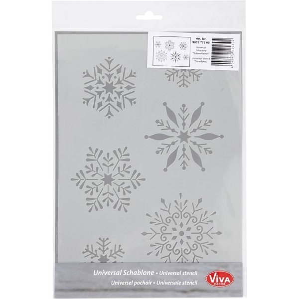 Pochoir - flocon de neige - A4 Pochoir - flocon de neige - A4