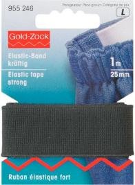 Bande élastique forte 25mm noir 1 m Bande élastique forte 25mm noir 1 m