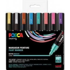 Poscaset PC-5M Métallique - 8 Stylos Poscaset PC-5M Métallique - 8 Stylos