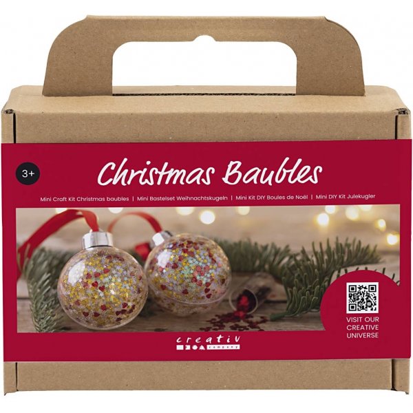 Mini Kit DIY Boules de Noël pour Sapin - Paillettes Mini Kit DIY Boules de Noël pour Sapin - Paillettes