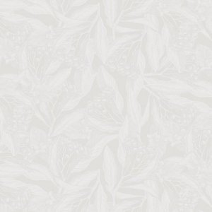 Toile cirée PVC Feuilles - Blanc Toile cirée PVC Feuilles - Blanc