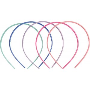 Diadème - 8 mm - couleurs mélangées - 5 pcs Diadème - 8 mm - couleurs mélangées - 5 pcs