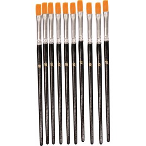 Pinceau synthétique plat n° 10 - 10 pcs Pinceau synthétique plat n° 10 - 10 pcs
